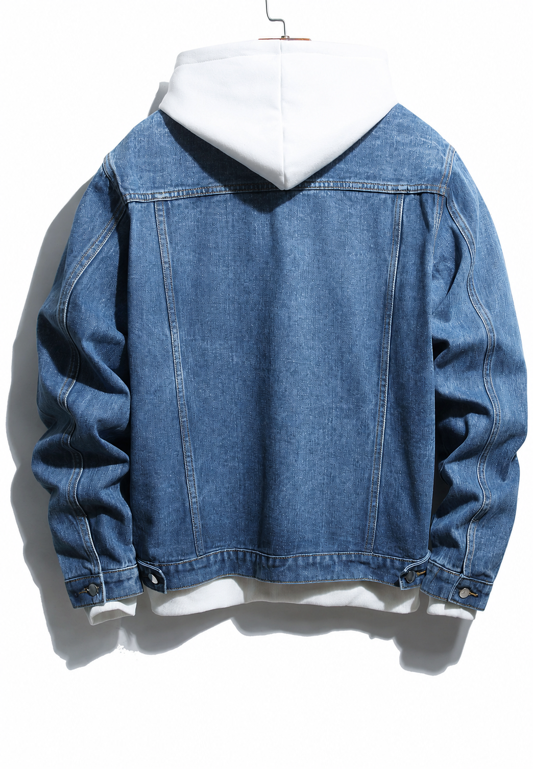 Veste jean homme effet délavé déchirures denim destroy - Jannik