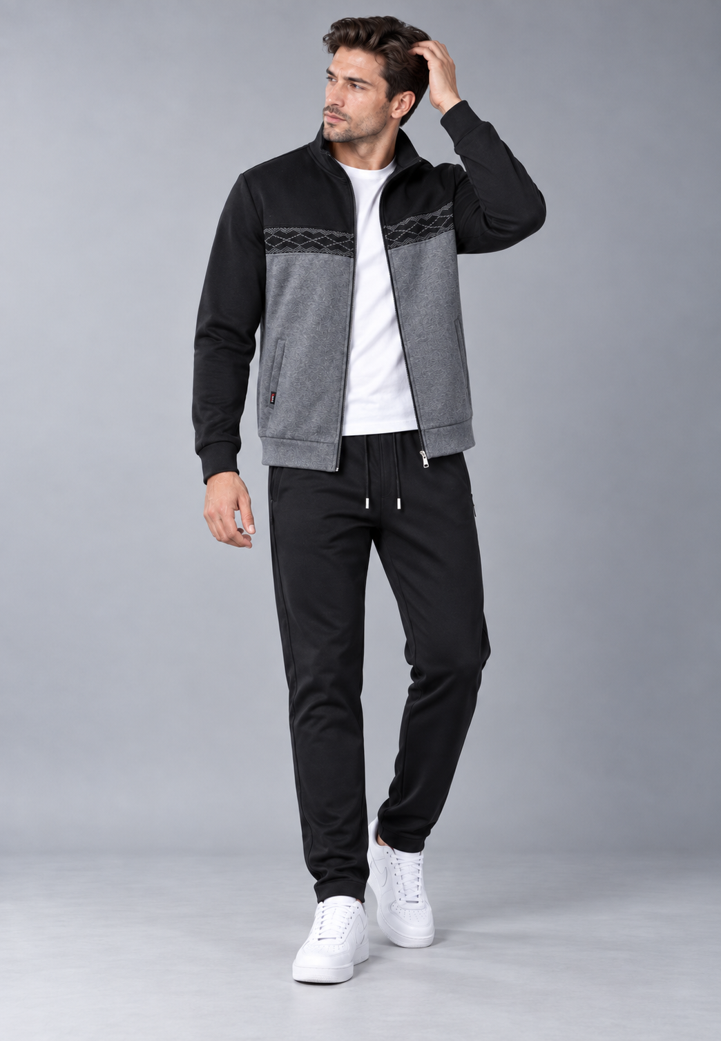 Survêtement homme deux pièces zippé col montant coordonné - Lasse