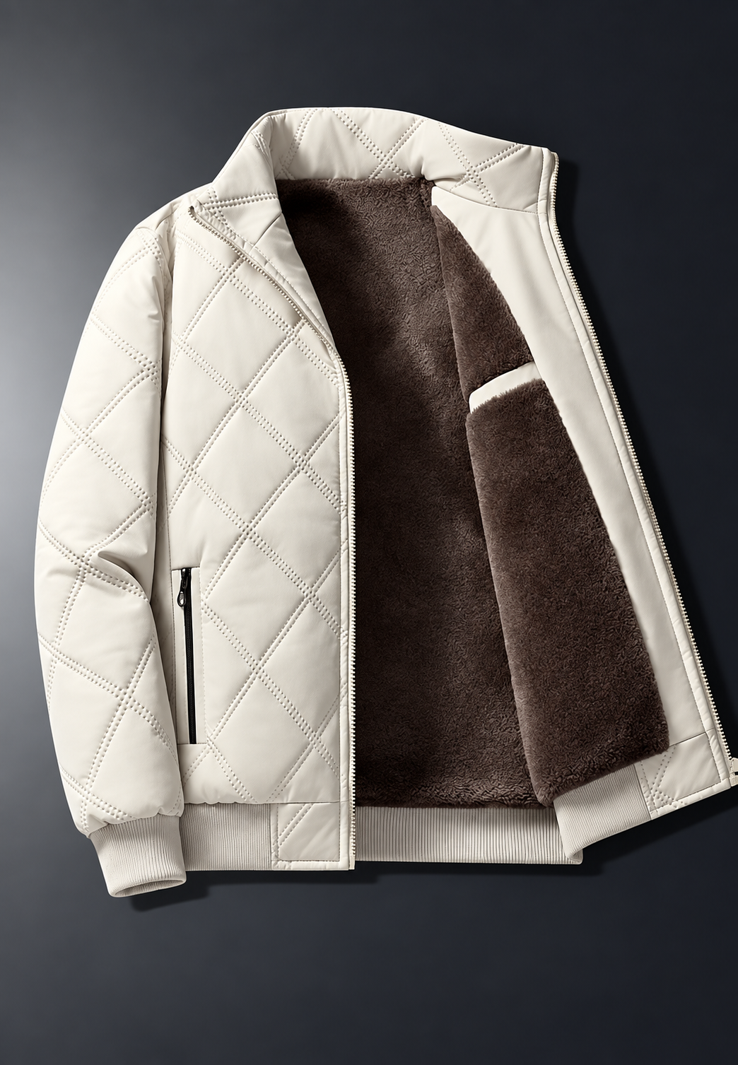 Veste matelassée homme col montant intérieur polaire chaude - Valdemar