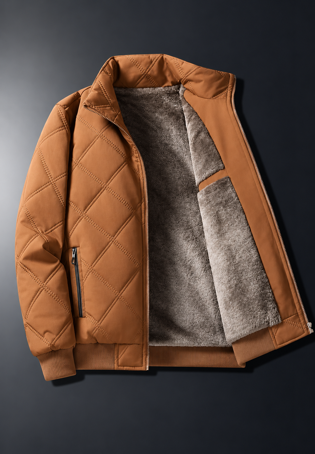 Veste matelassée homme col montant intérieur polaire chaude - Valdemar