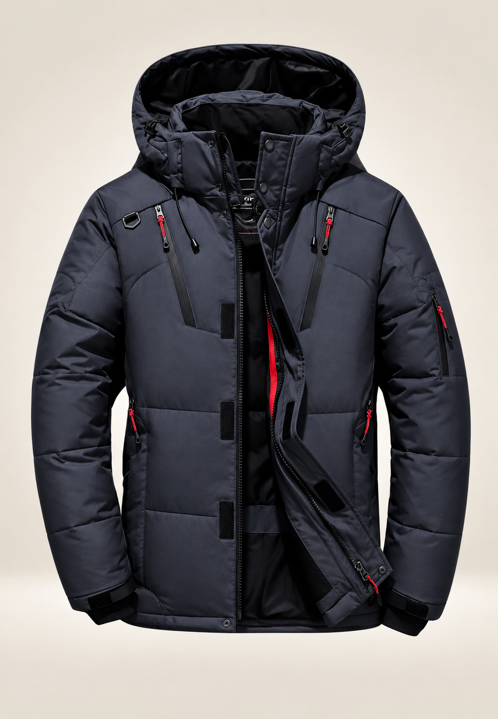 Veste matelassée outdoor homme capuche col montant hiver - Stellan