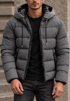 Veste matelassée homme capuche fermeture éclair coupe classique - Hakon