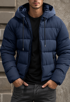 Veste matelassée homme capuche fermeture éclair coupe classique - Hakon