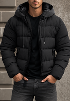 Veste matelassée homme capuche fermeture éclair coupe classique - Hakon