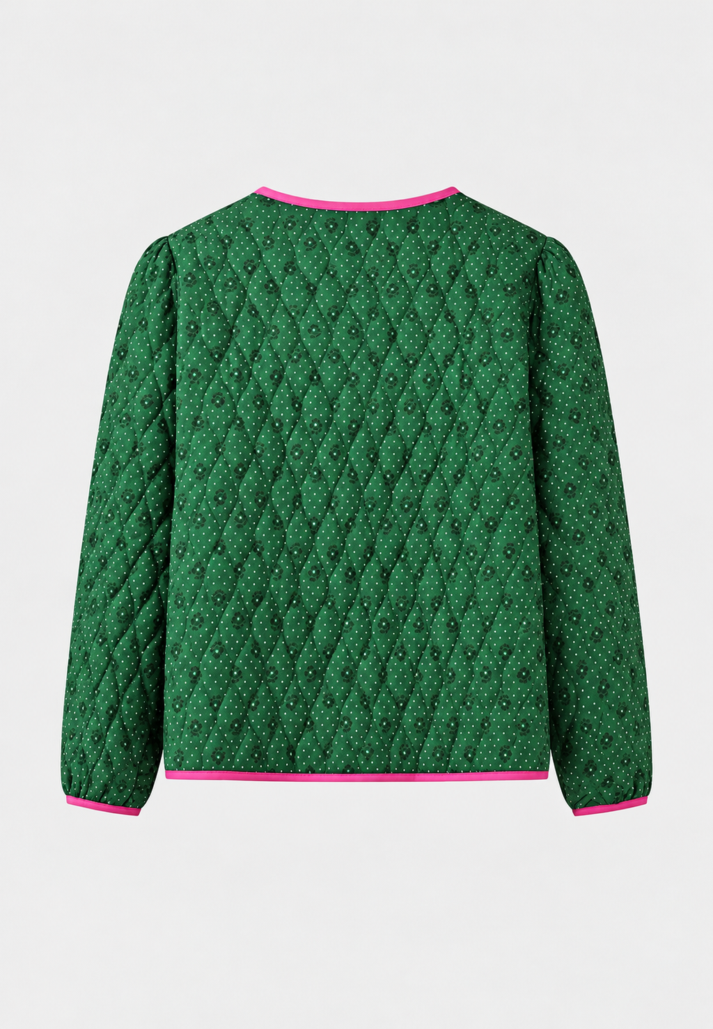 Veste matelassée femme imprimé géométrique nœuds décoratifs - Selvara