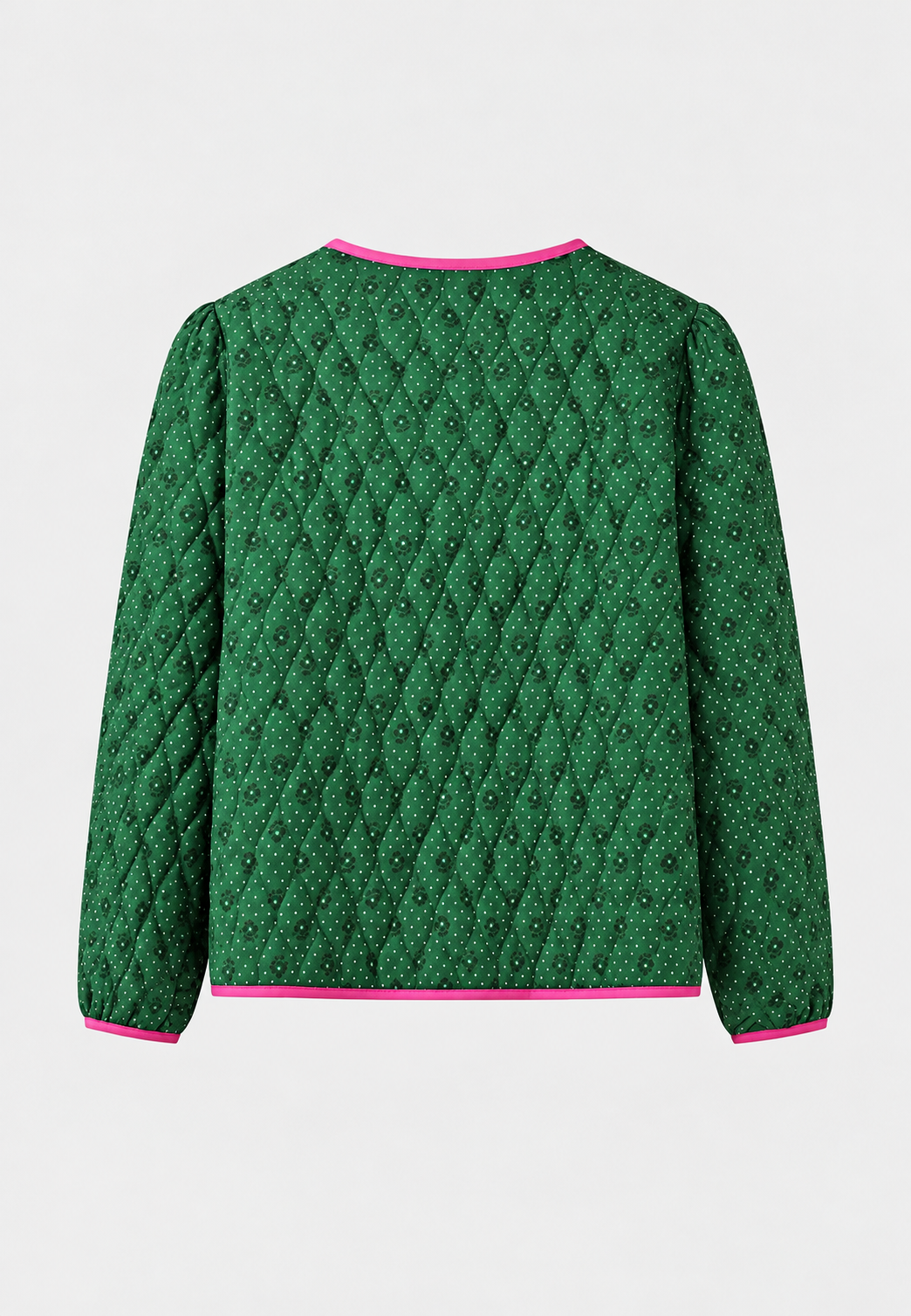 Veste matelassée femme imprimé géométrique nœuds décoratifs - Selvara