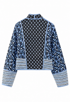 Veste matelassée femme imprimé cachemire paisley bordures - Norelia