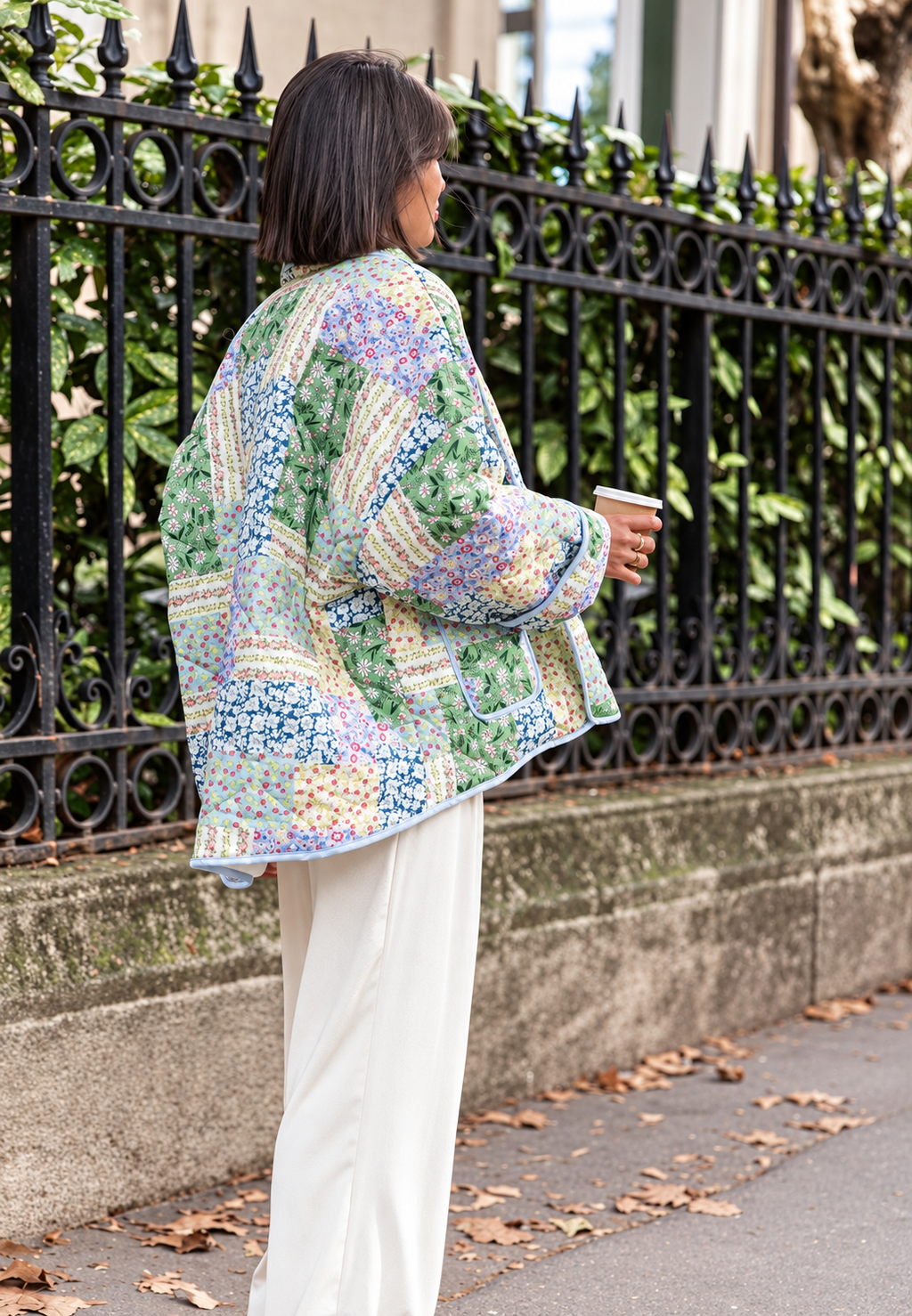 Veste matelassée femme imprimés floraux assortis coordonnés - Marielle