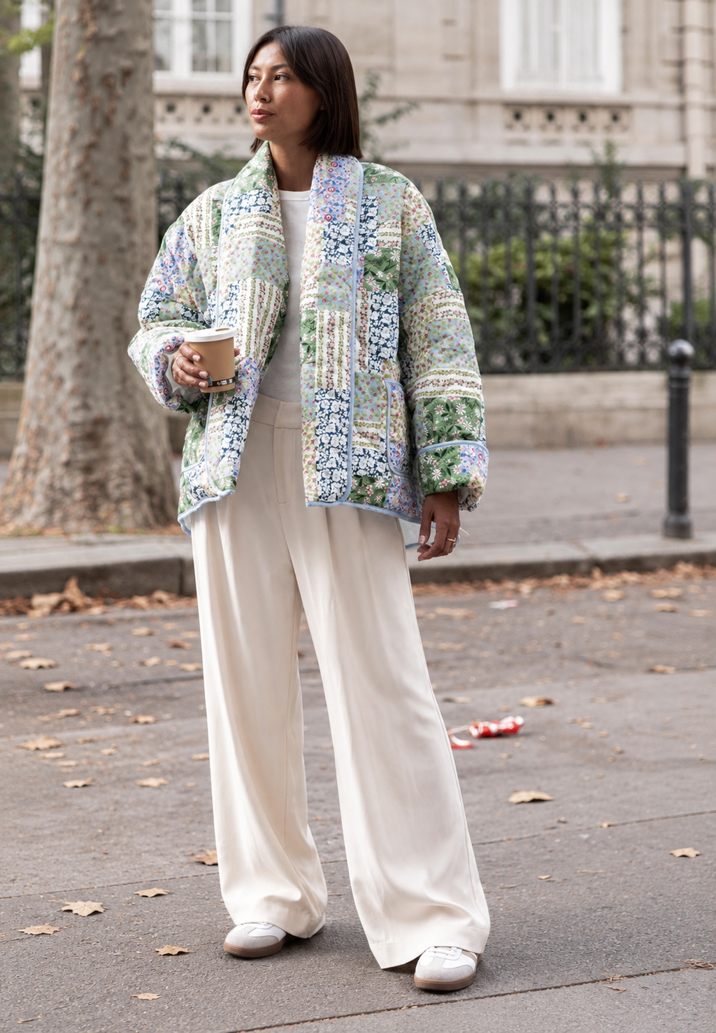 Veste matelassée femme imprimés floraux assortis coordonnés - Marielle