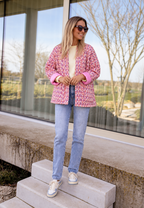 Veste matelassée femme motifs géométriques coupe droite - Eliora