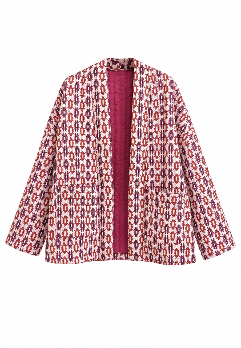 Veste matelassée femme motifs géométriques coupe droite - Eliora
