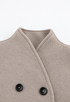 Veste courte femme double boutonnage col rond chic - Esmée