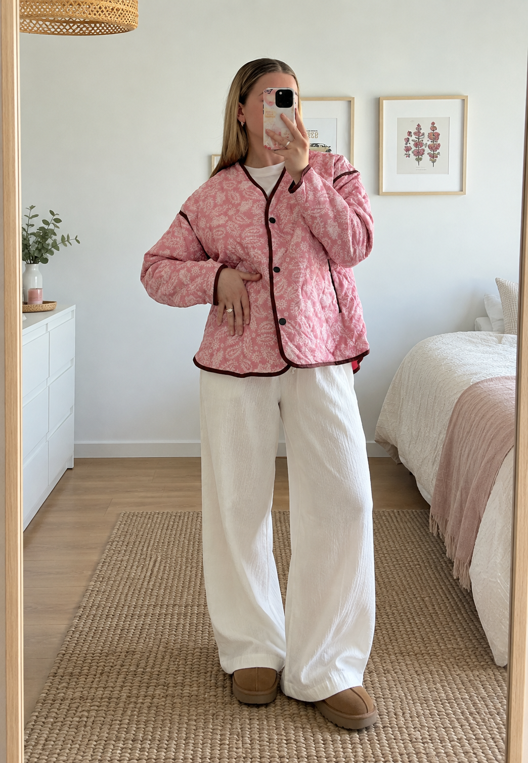Veste courte femme imprimé cachemire matelassage losanges bordures - Ottavia