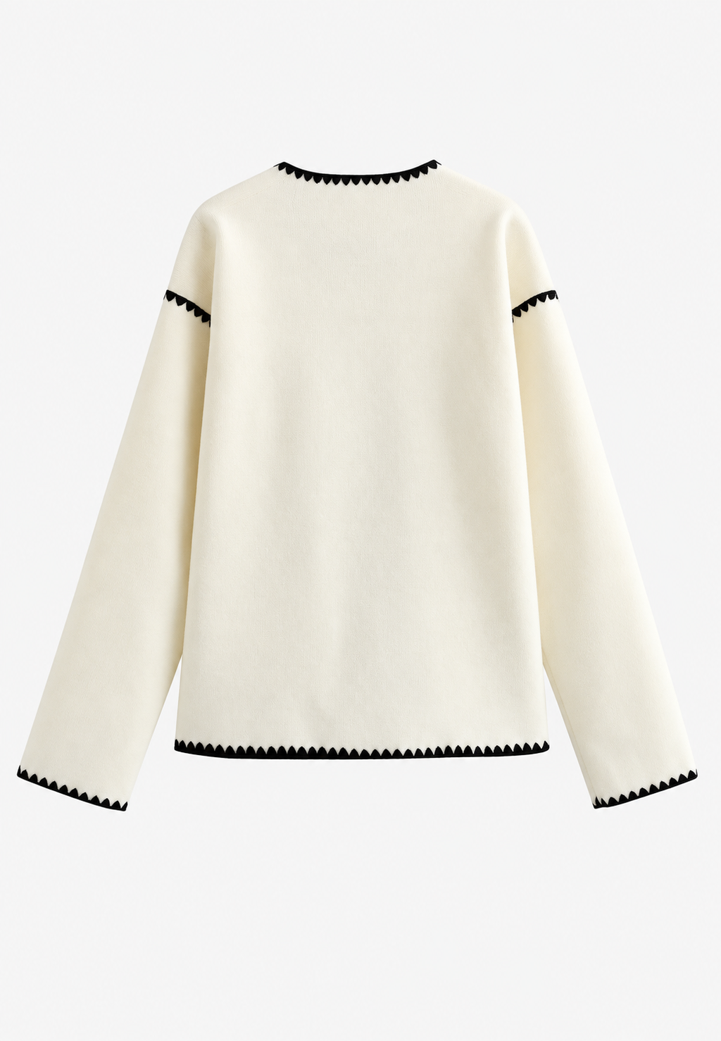 Veste maille femme color block bordures contrastées tricot - Émeline