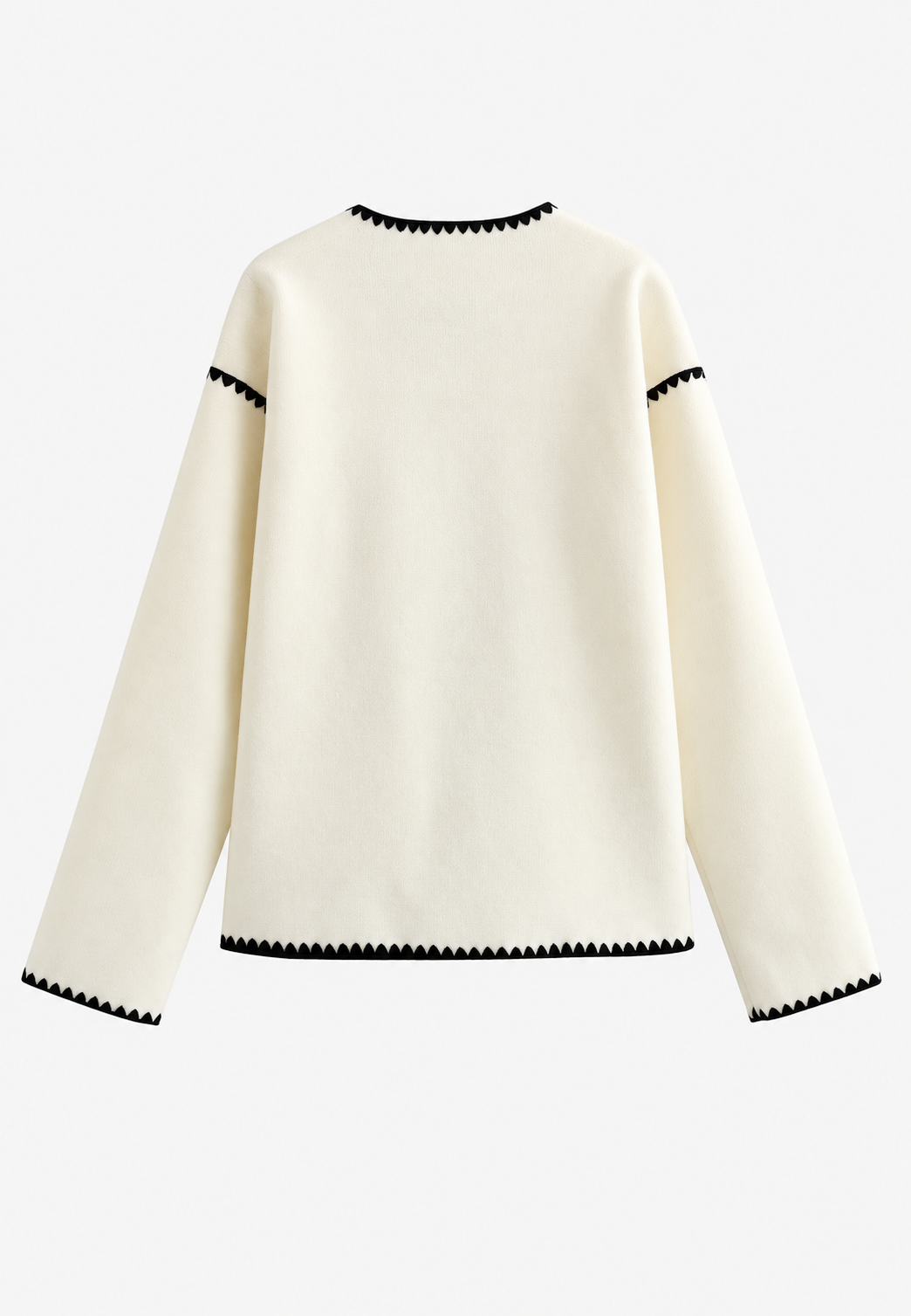 Veste maille femme color block bordures contrastées tricot - Émeline