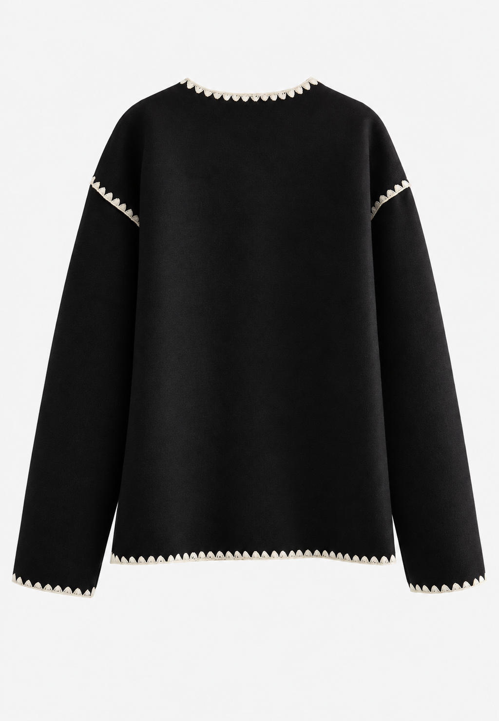 Veste maille femme color block bordures contrastées tricot - Émeline