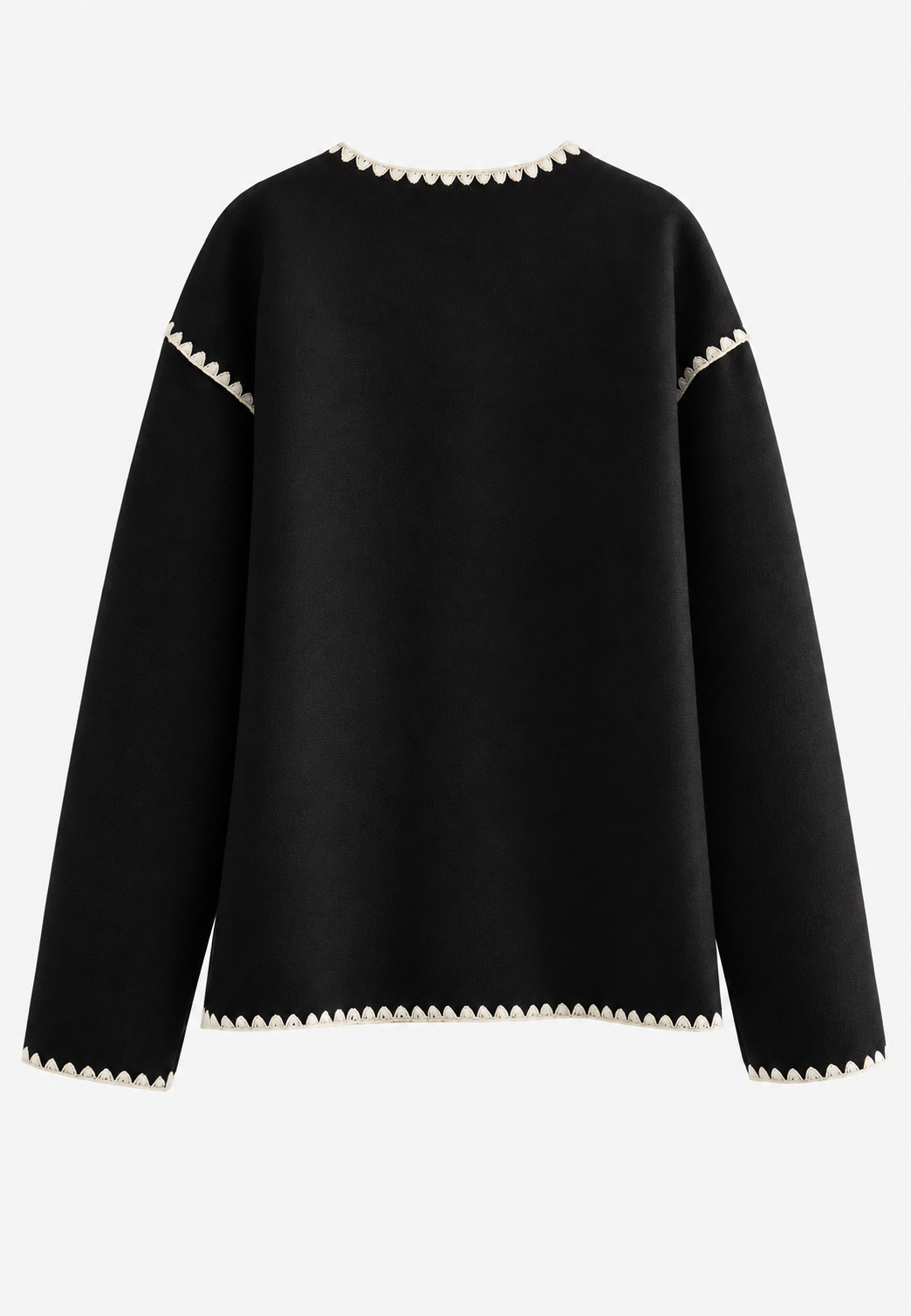 Veste maille femme color block bordures contrastées tricot - Émeline