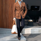 Veste homme velours côtelé élégante poches texture automne - Julien