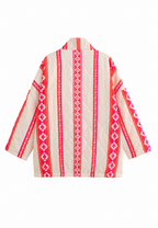 Veste kimono matelassée femme imprimé ethnique géométrique - Tove