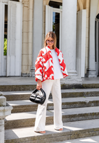Veste kimono matelassée femme imprimé abstrait géométrique - Madelon