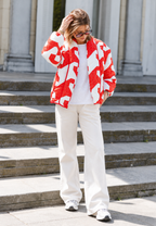 Veste kimono matelassée femme imprimé abstrait géométrique - Madelon