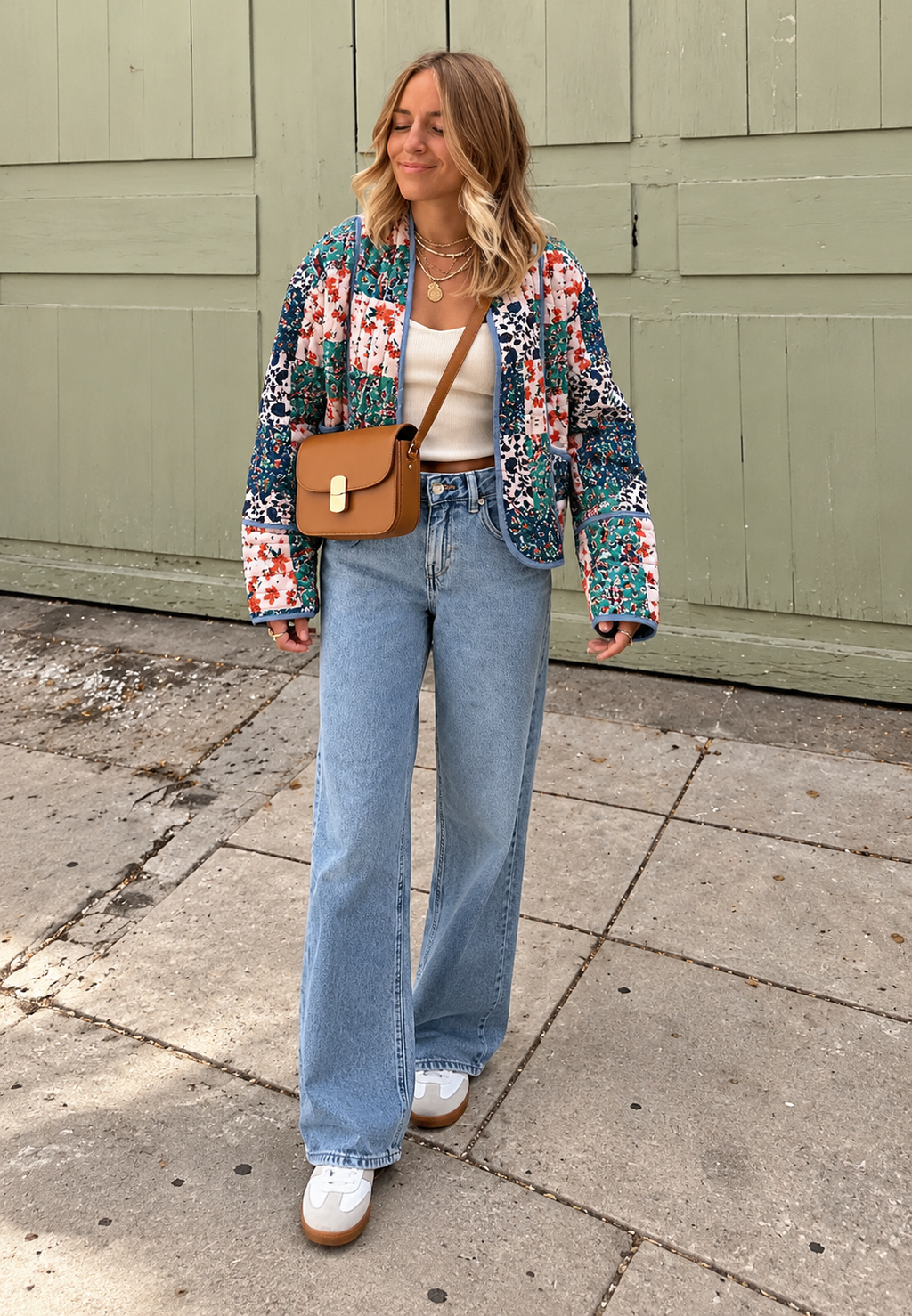 Veste matelassée femme imprimés floraux combinés multicolore - Vetilia