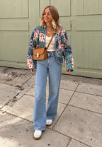 Veste matelassée femme imprimés floraux combinés multicolore - Vetilia