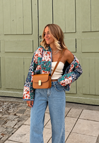 Veste matelassée femme imprimés floraux combinés multicolore - Vetilia