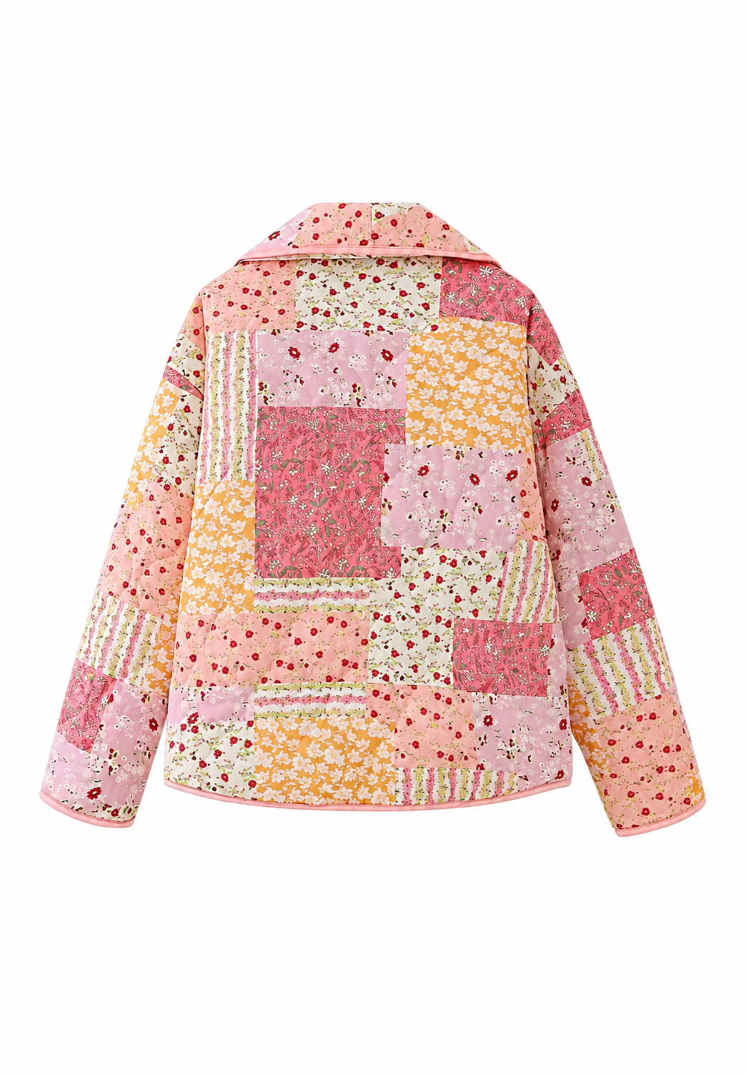 Veste matelassée femme petites fleurs col à revers automne - Zinnia