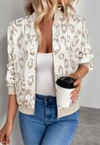 Veste bomber courte femme fermeture éclair bas élastiqué - Nalia