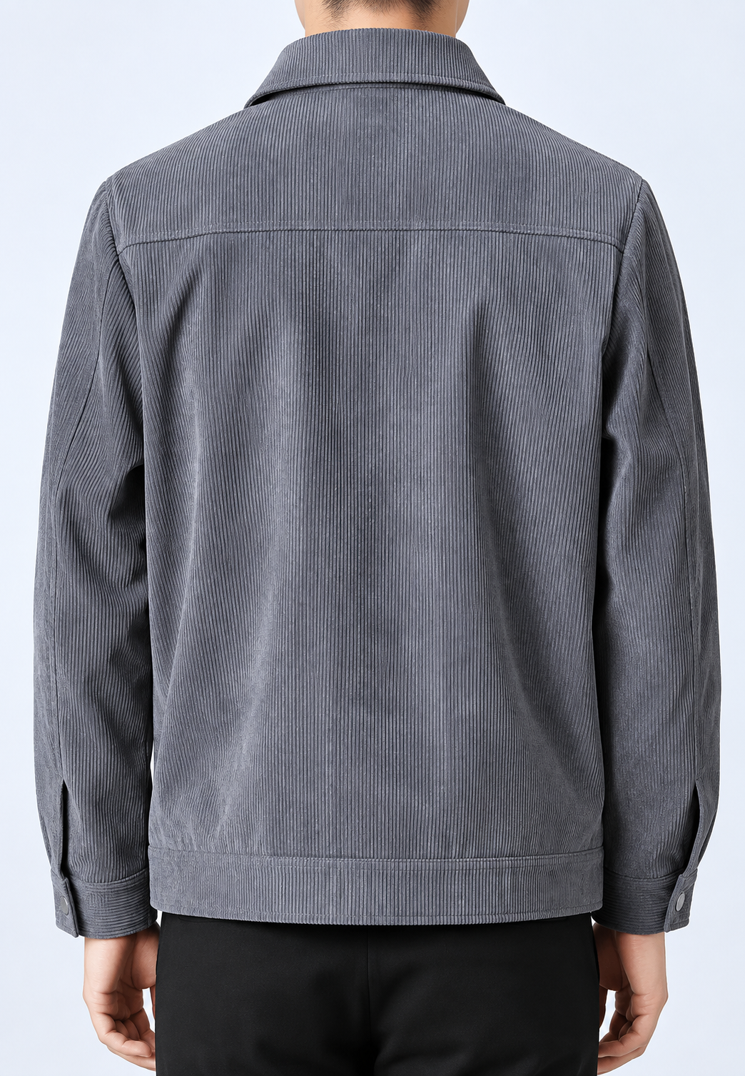 Veste velours côtelé homme col chemise poche poitrine fermeture éclair - Amaury
