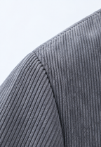 Veste velours côtelé homme col chemise poche poitrine fermeture éclair - Amaury