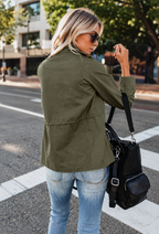 Veste légère femme poches mi-saison coupe épurée - Tilda