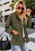 Veste légère femme poches mi-saison coupe épurée - Tilda