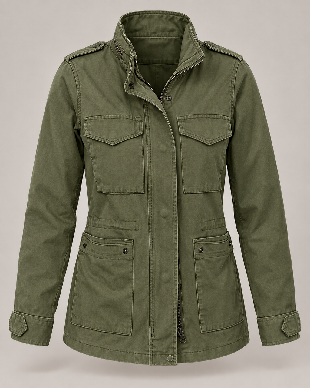 Veste légère femme poches mi-saison coupe épurée - Tilda