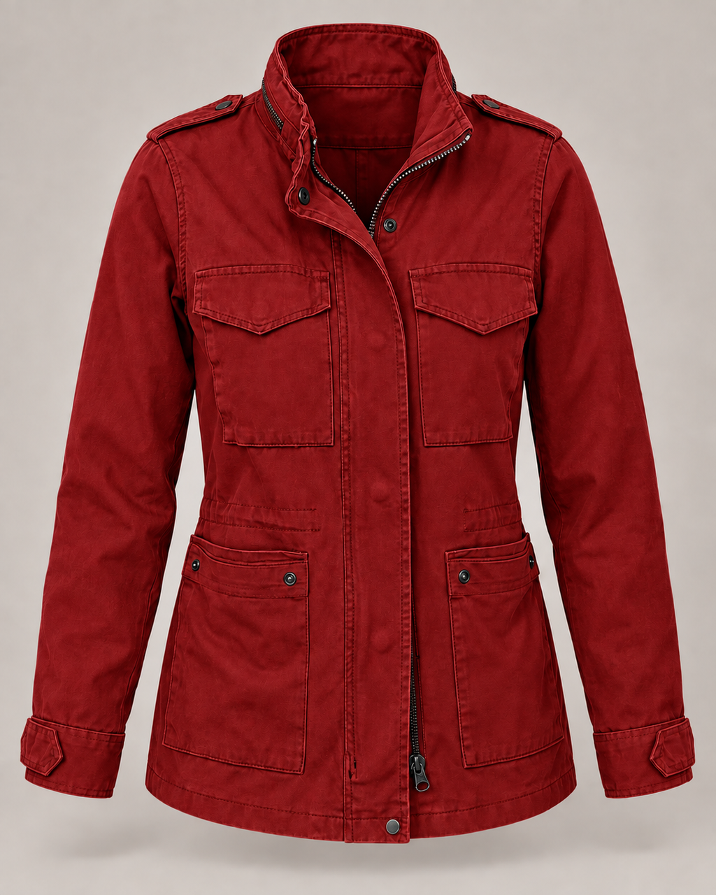 Veste légère femme poches mi-saison coupe épurée - Tilda