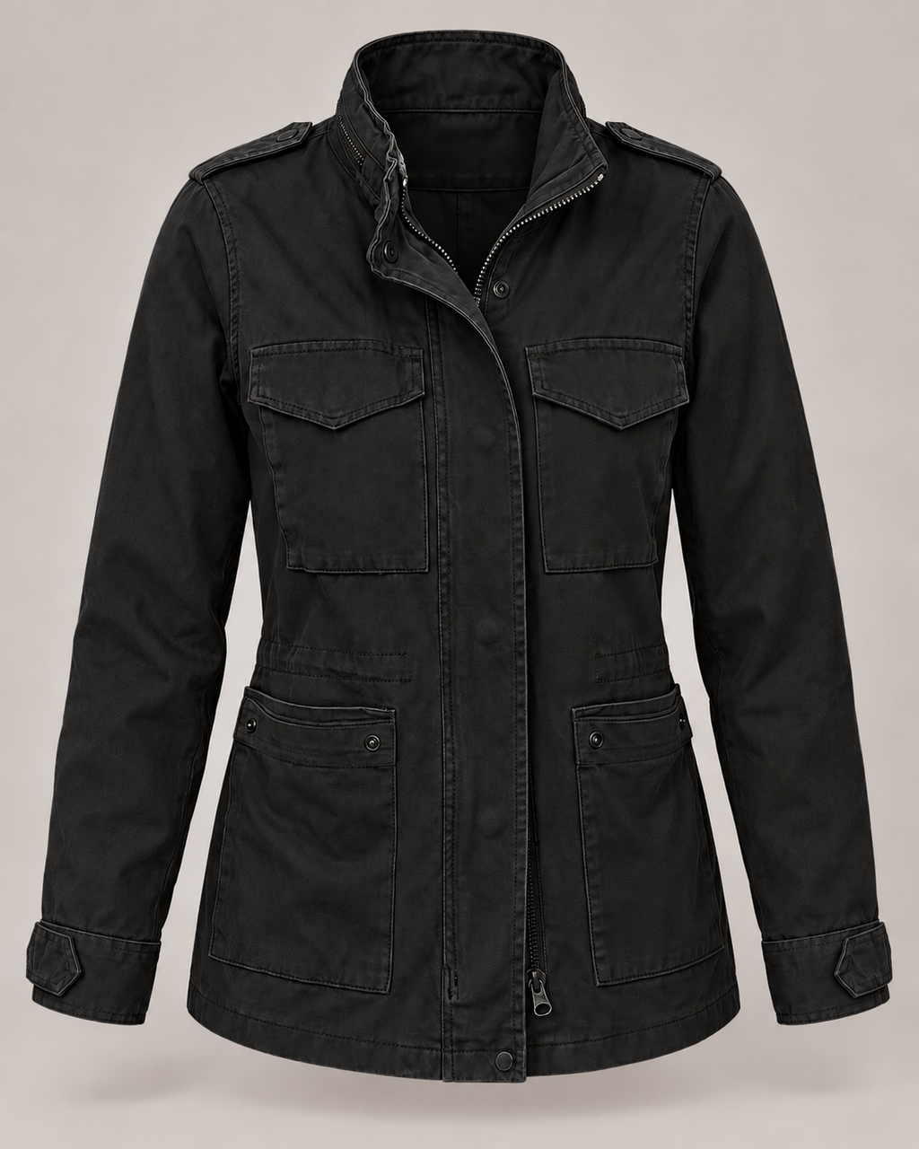 Veste légère femme poches mi-saison coupe épurée - Tilda
