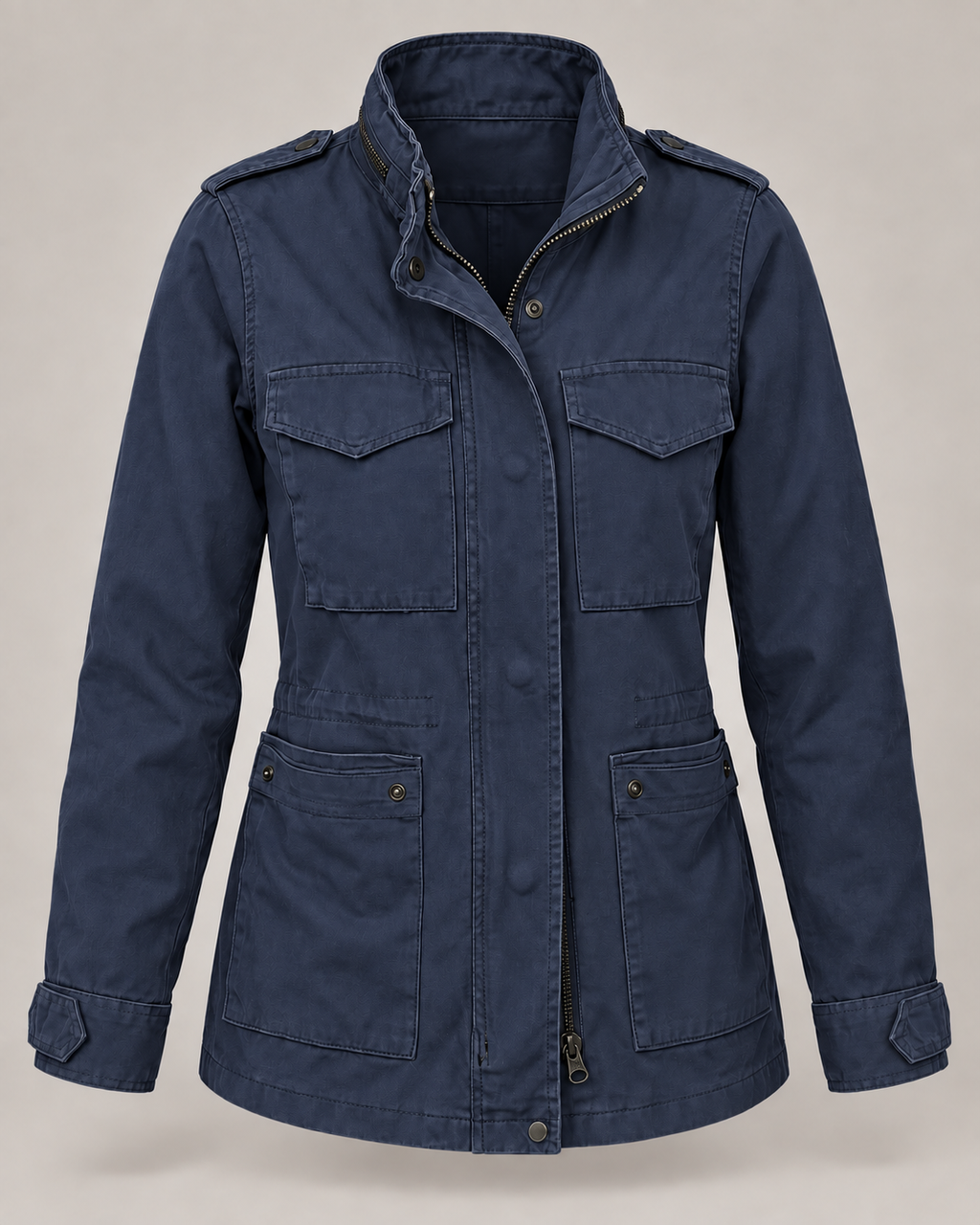Veste légère femme poches mi-saison coupe épurée - Tilda