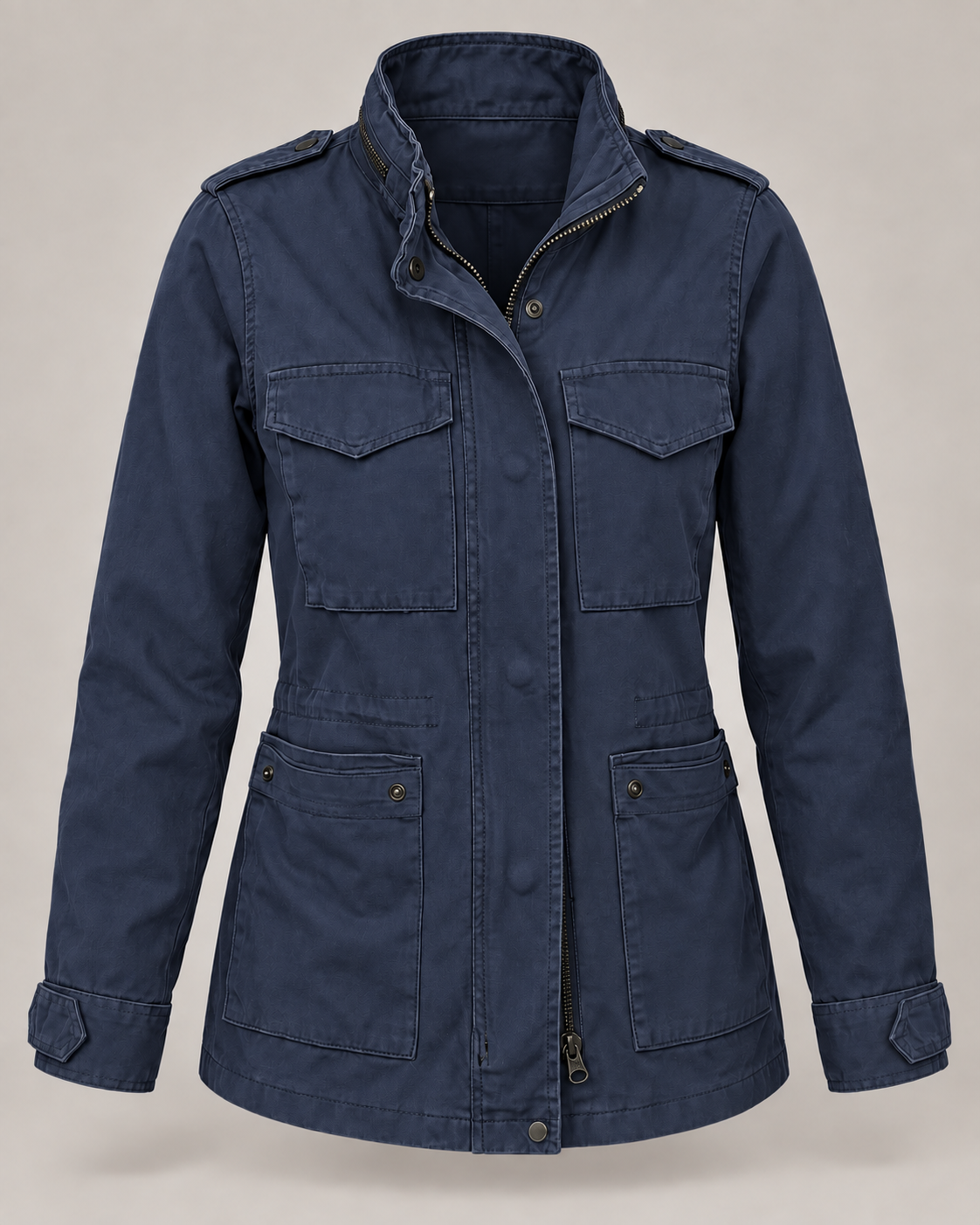 Veste légère femme poches mi-saison coupe épurée - Tilda