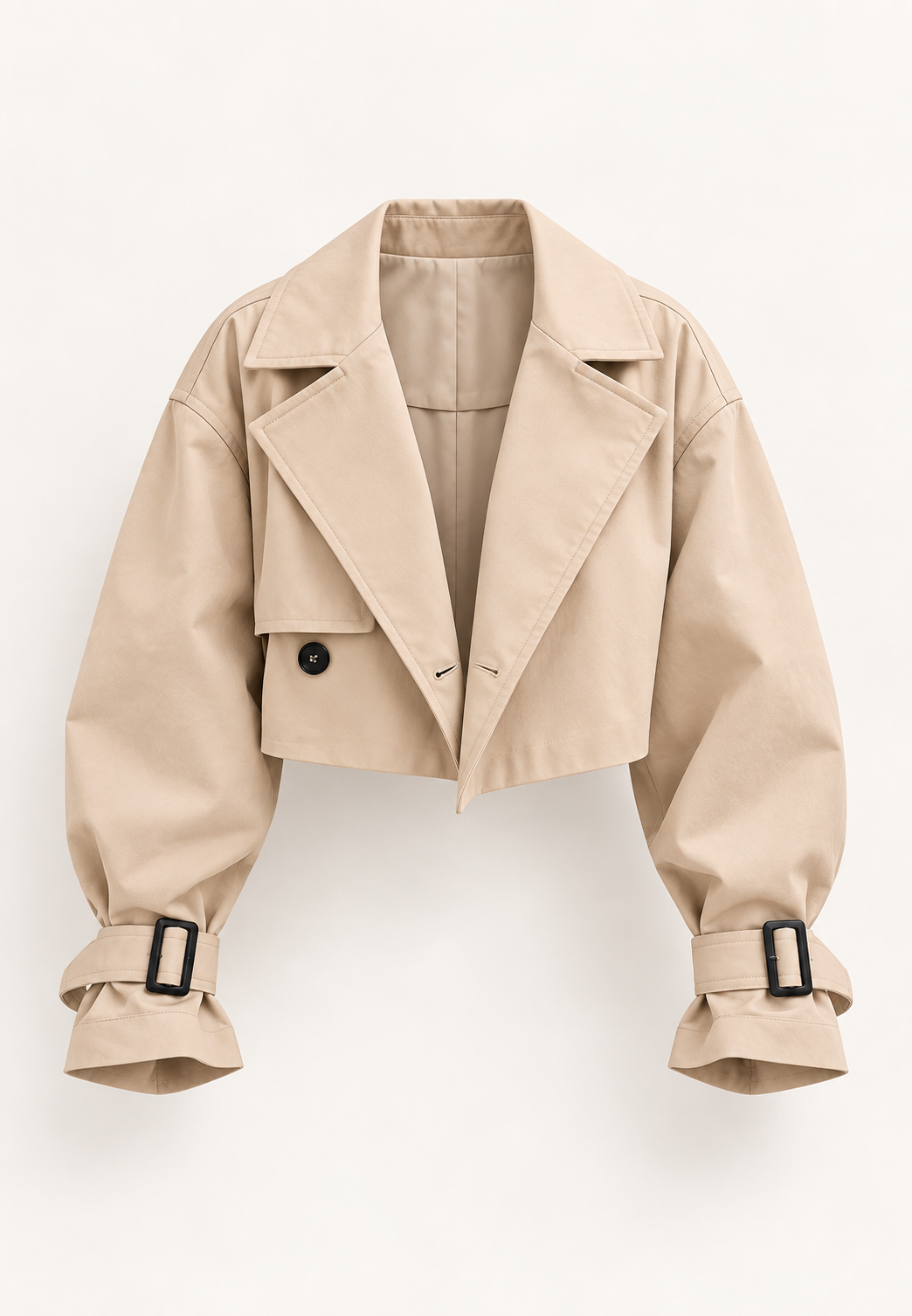 Trench court femme double boutonnage ceinture classique - Cala