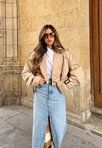Trench court femme double boutonnage ceinture classique - Cala