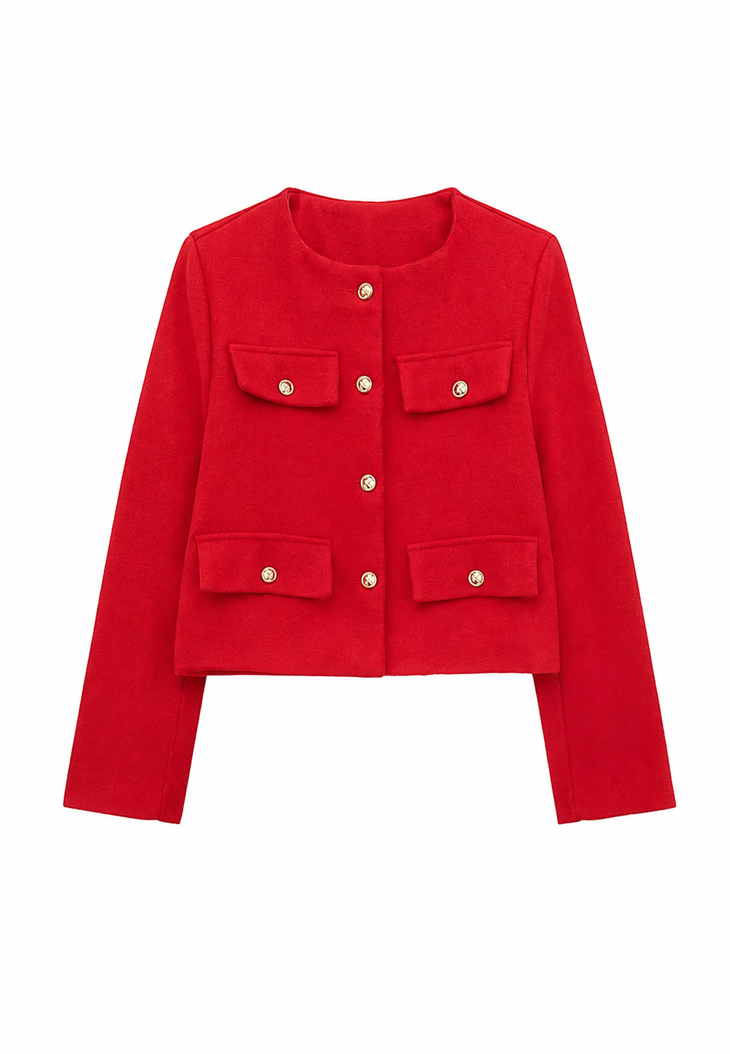 Veste courte femme tweed col rond poches chic intemporel - Susie