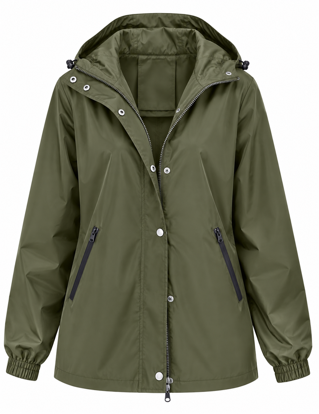 Veste imperméable femme capuche poches fermeture éclair pluie - Verena