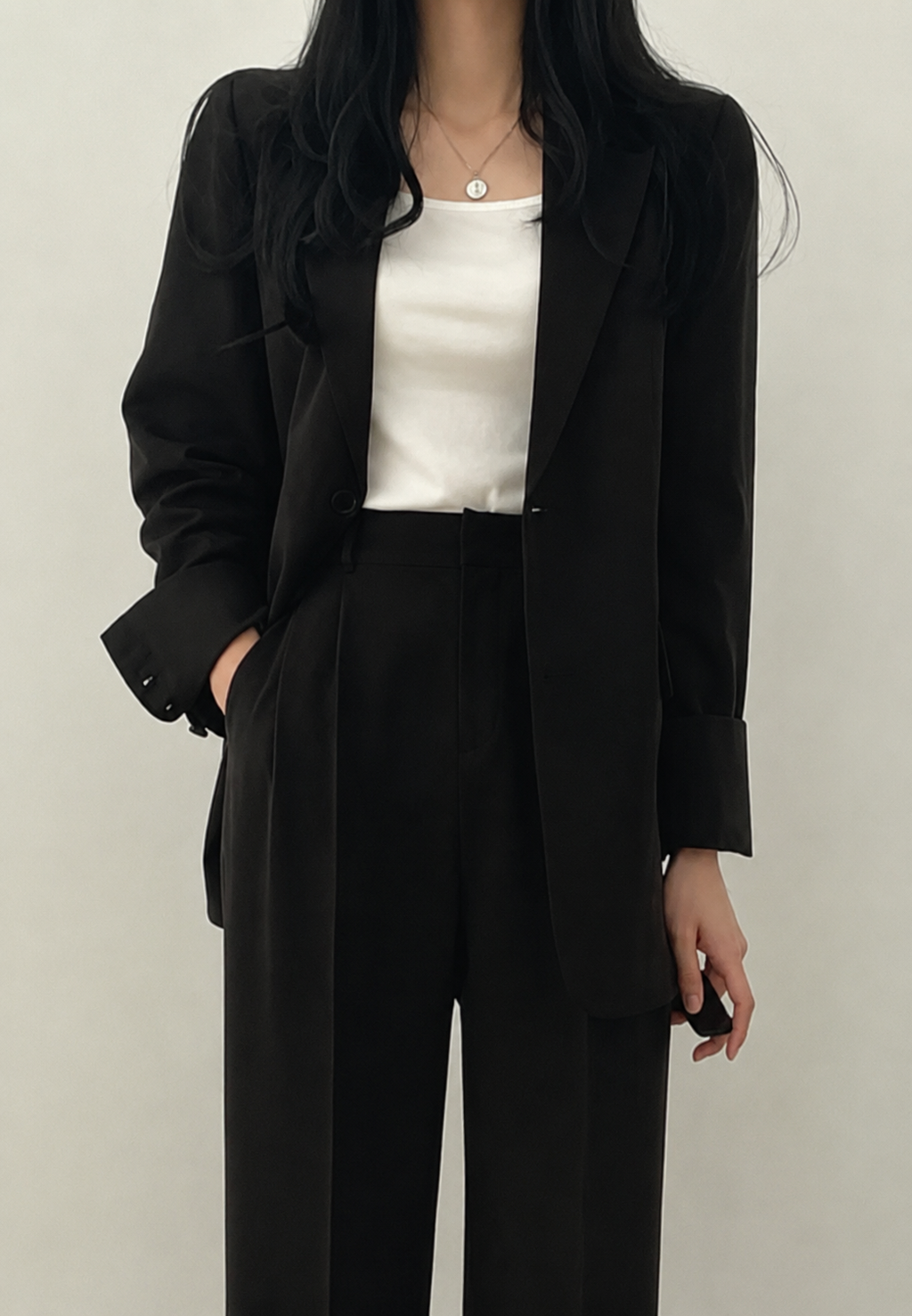 Ensemble deux pièces femme blazer pantalon droit tailleur - Athena
