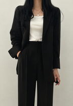 Ensemble deux pièces femme blazer pantalon droit tailleur - Athena