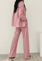 Ensemble deux pièces femme blazer pantalon droit tailleur - Athena