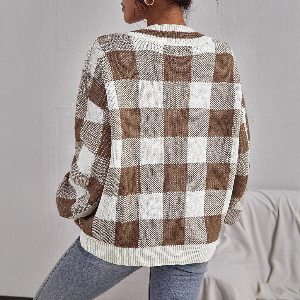 Pull-over femme col V - Clara