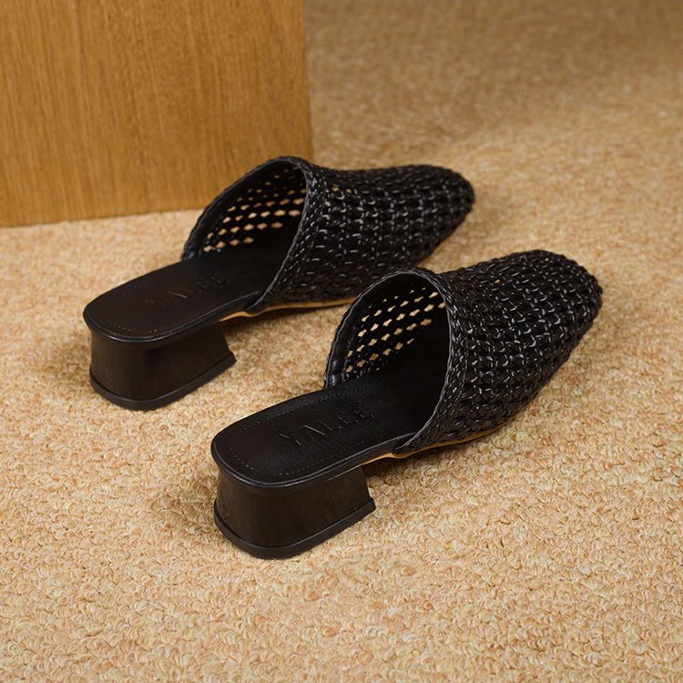 Sandales plates femme mule finition tressée respirante légère - Breeze