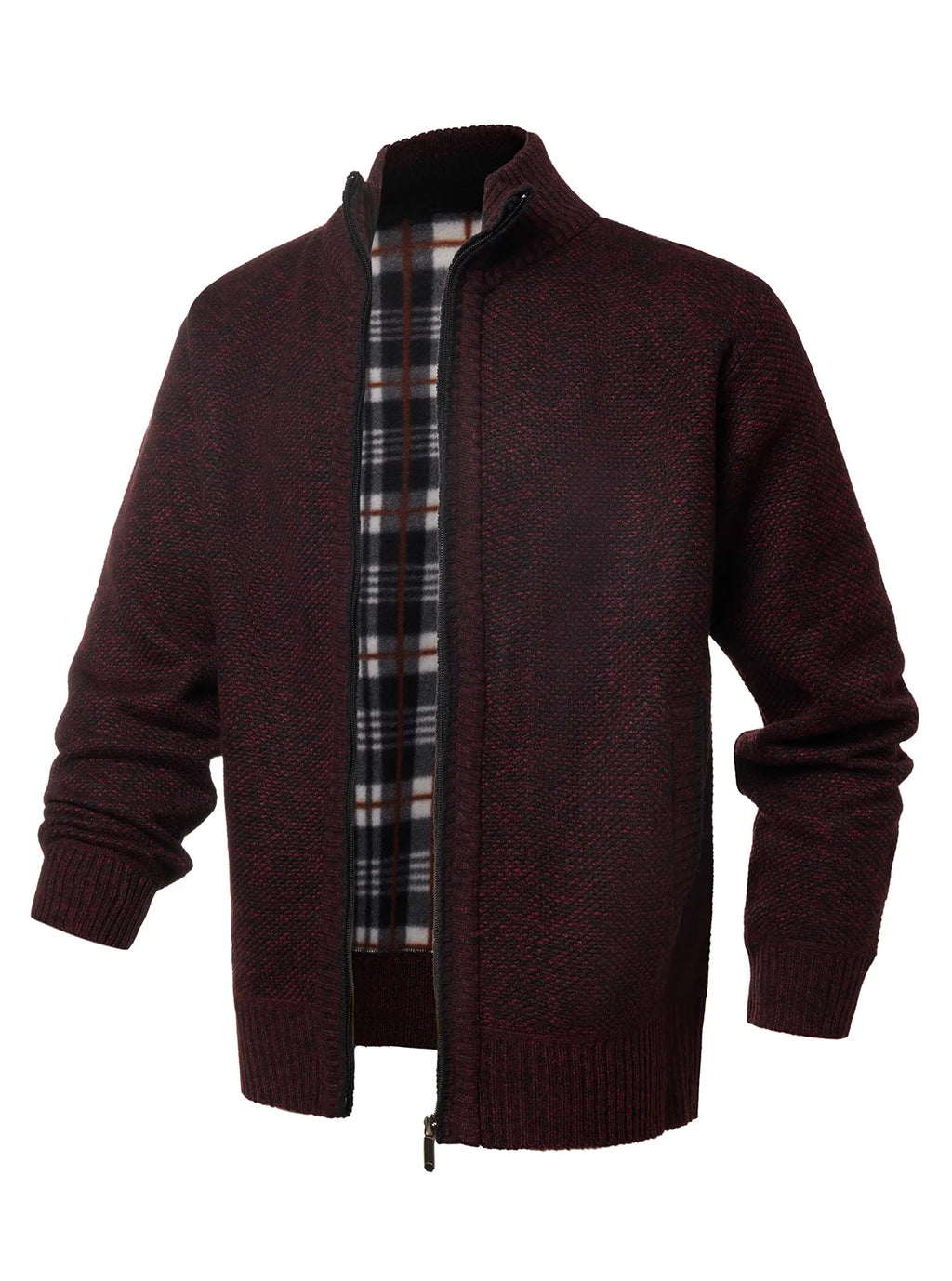 Veste maille homme fermeture éclair col montant tricot - Joshua