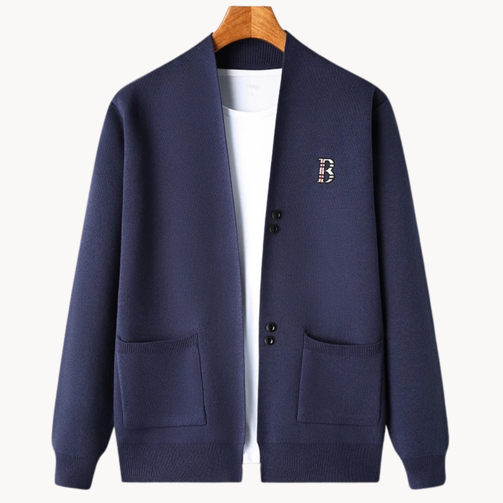 Cardigan homme en tricot à coupe droite - Einar